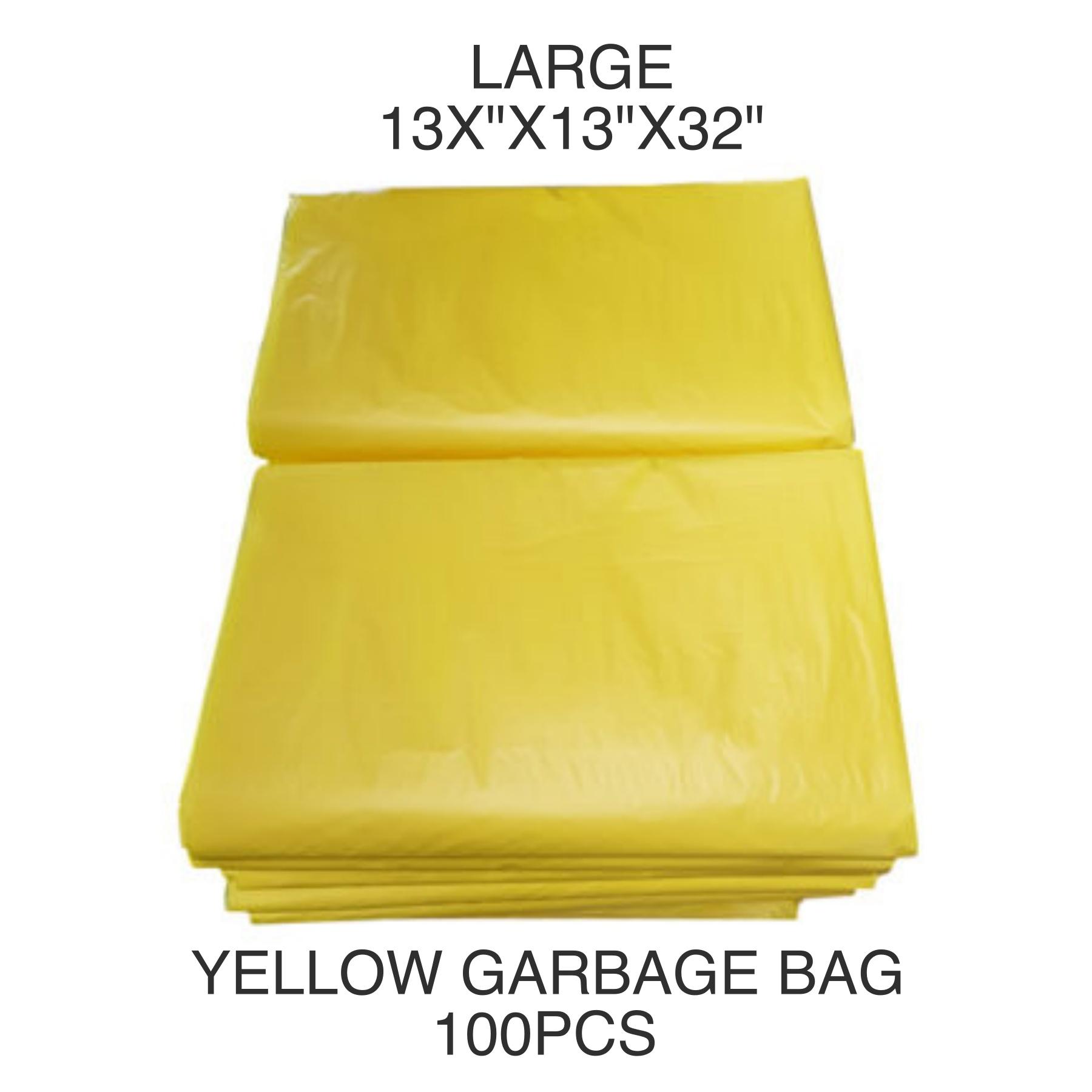 large yellow trash bags