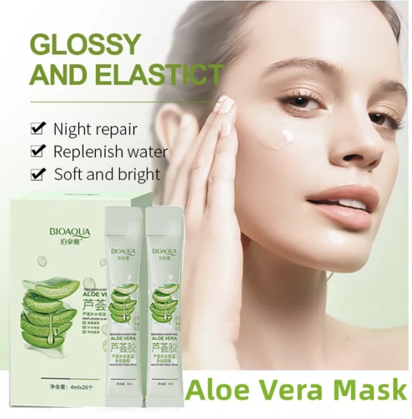 COD Effective Bioaqua Acne Treatment Moisturizing Facial Mask Aloe Vera