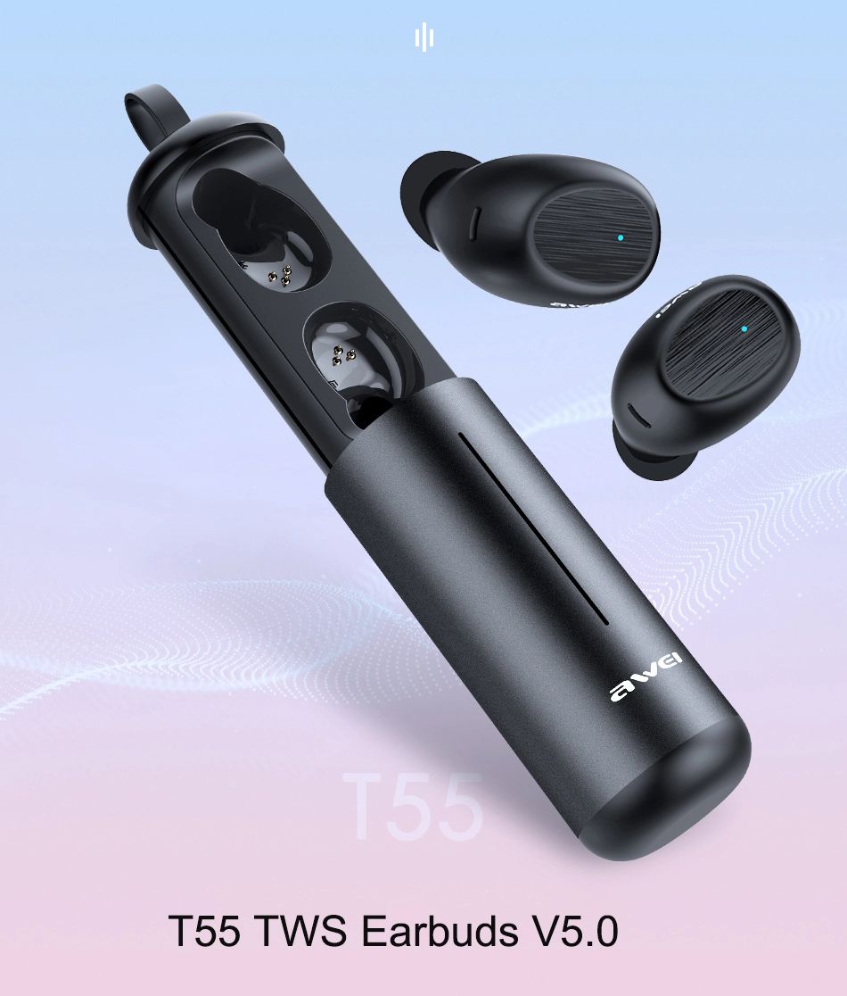 AWEI T55 TWS Wireless Earbuds Bluetooth V5.0 Sports Stereo