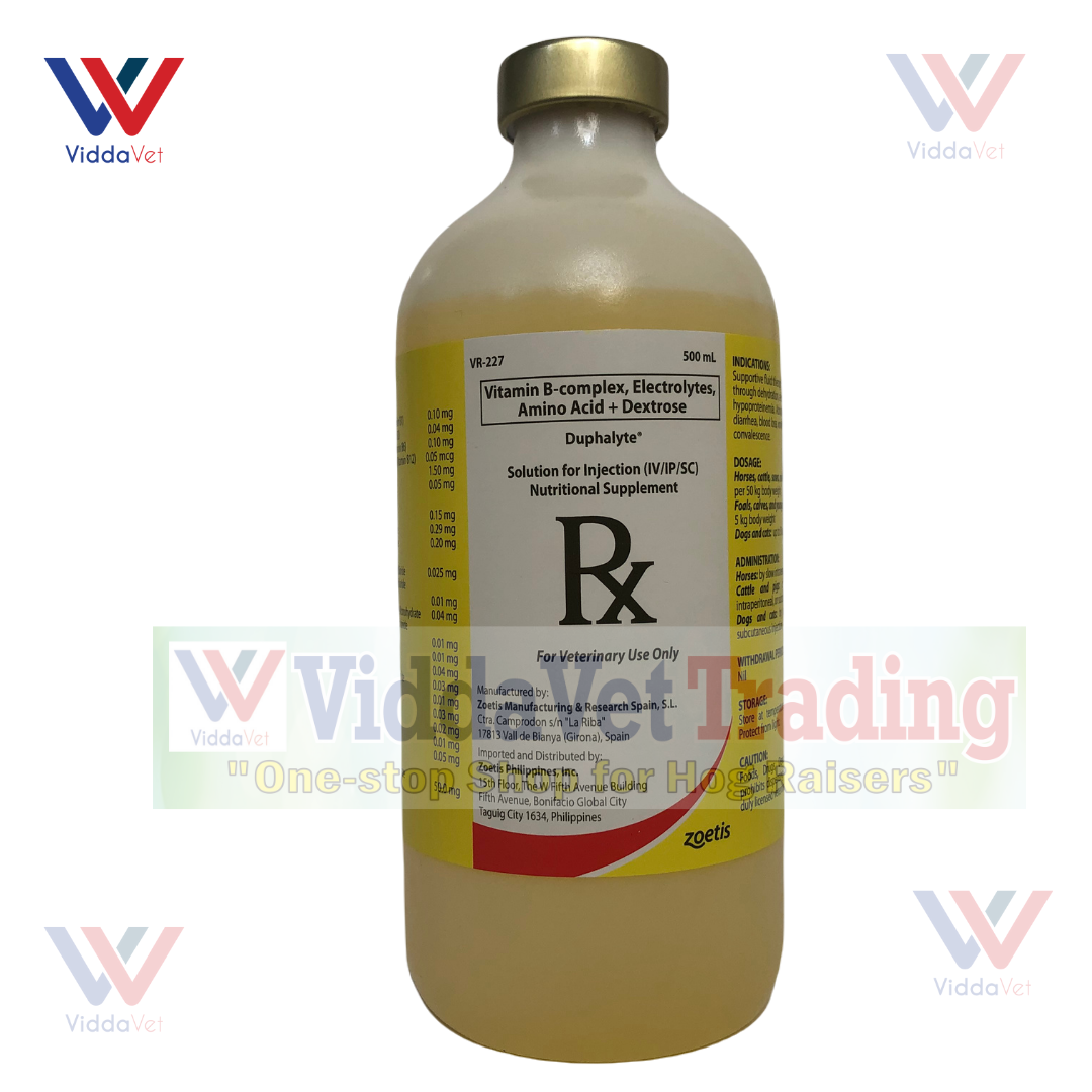 Duphalyte 500ml Zoetis Vit electrolytes amino acid dextrose
