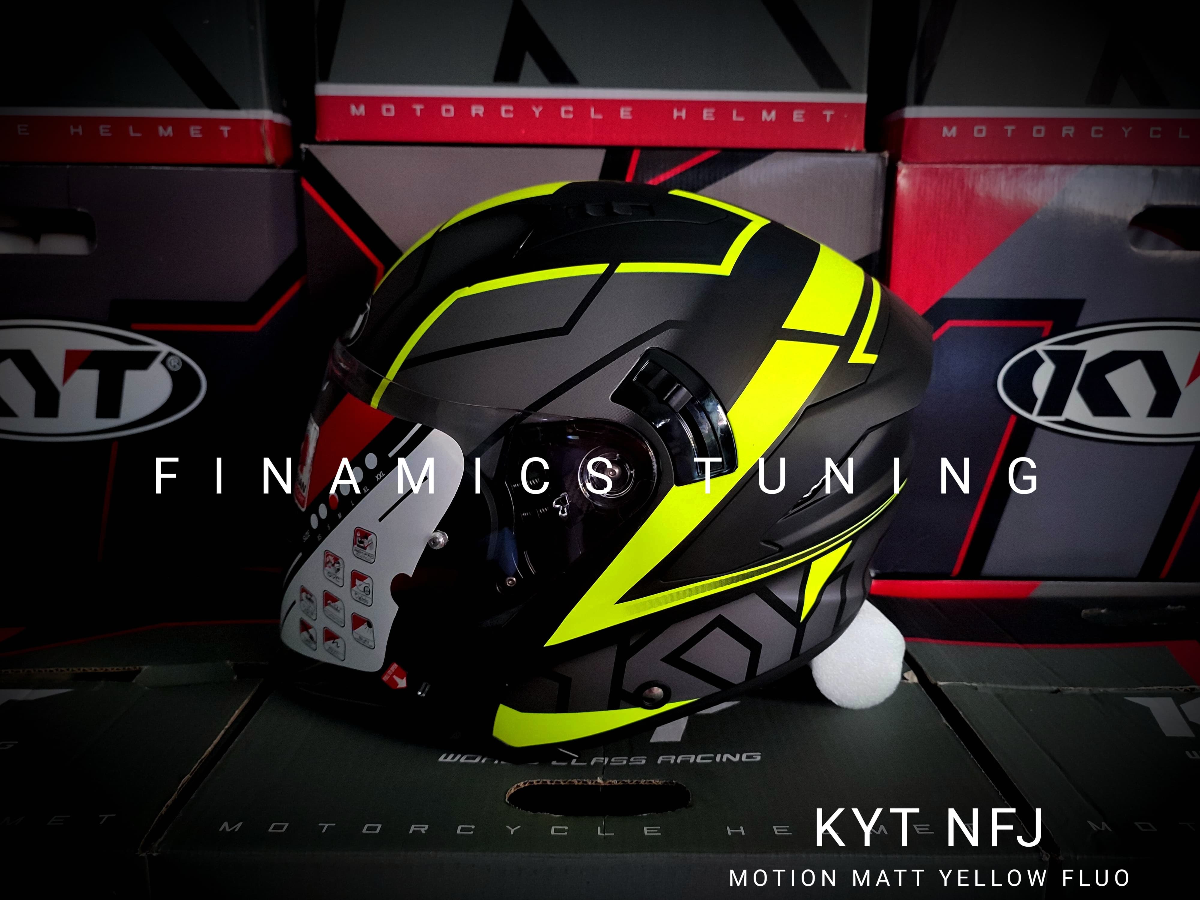 KYT NFJ MOTION MATT YELLOW MEDIUM SIZE Kyt Nfj Half Face Helmet