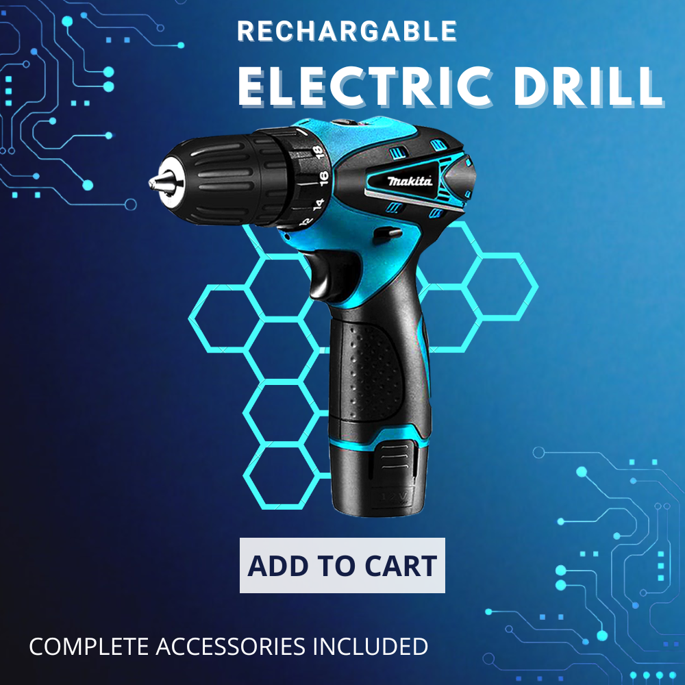 MA.KITA Cordless Electric Drill 12V With Free Accessories Set Double