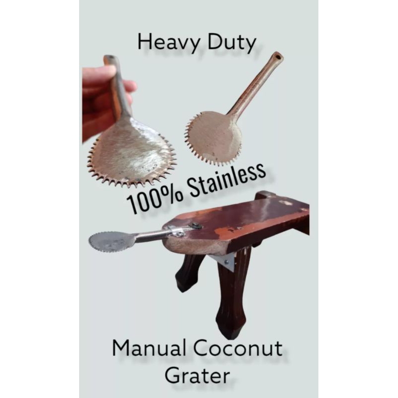 Manual Coconut Grater Blade Kudkuran Ng Niyog Heavy Duty Pure Stainless Lazada PH