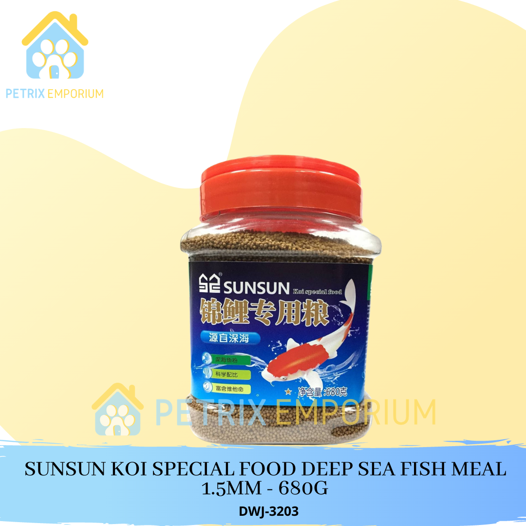 Sunsun Koi Special Food DWJ3203 Deep Sea Fish Meal 1.5mm 680G