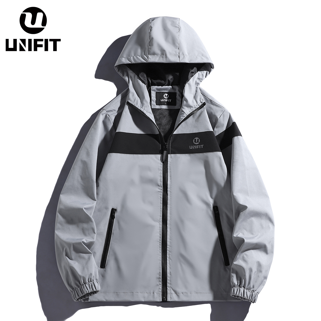 MOSO UNIFIT Windbreaker Jacket With Zipper Waterproof Hoodie Jacket