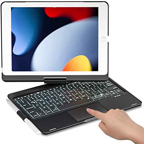 Eoso Touchpad iPad Keyboard Case for 10.2 inch iPad 2021 9th & 8th & 7th Gen, iPad Air 3, iPad
