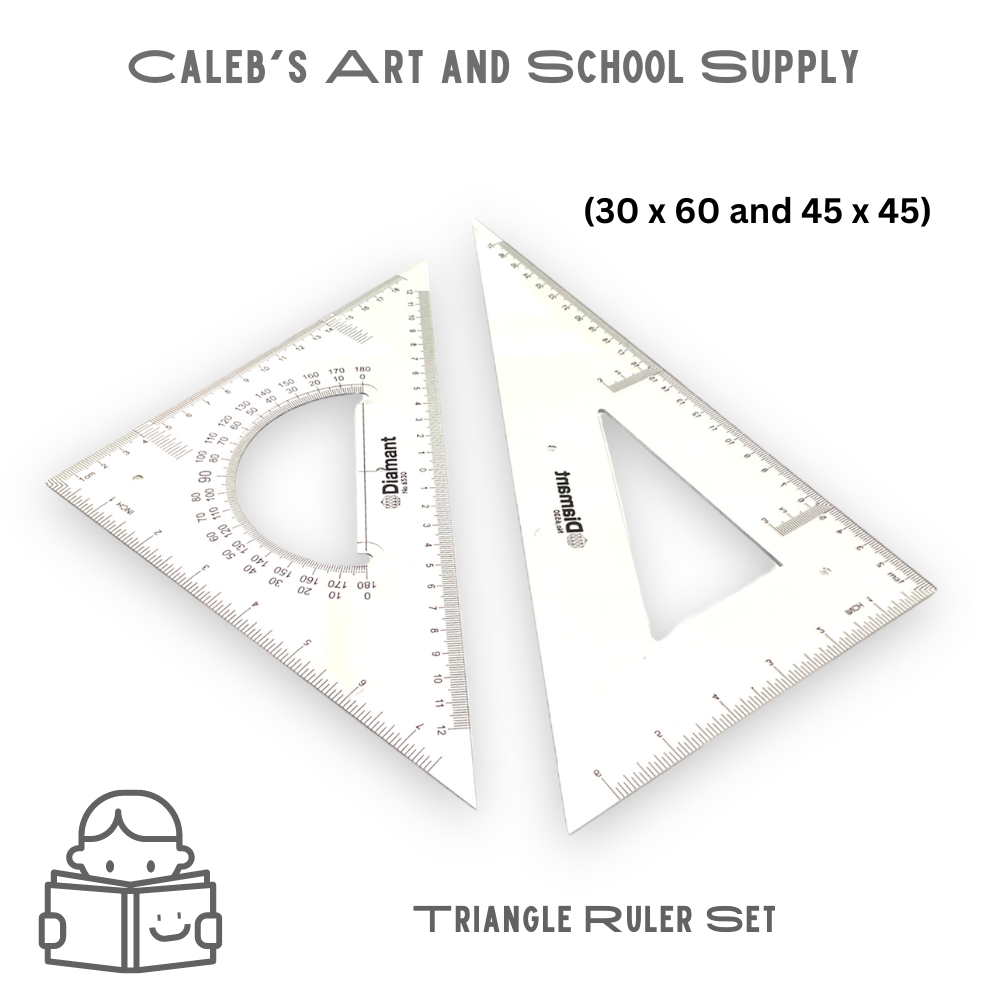 Diamant Deli Triangle Ruler Set 45x45 And 30x60 Inches And Cm Lazada PH