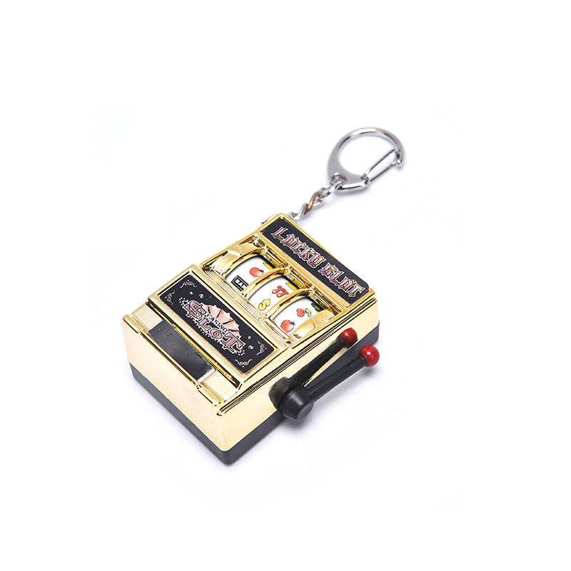 Game Decompression Slot Machine Key chain keyring Mini Fruit Handheld Box
