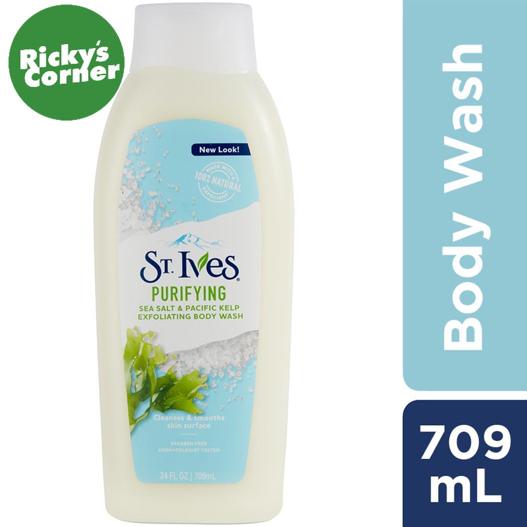st ives purifying exfoliating body wash 709 ml sea salt and pacific