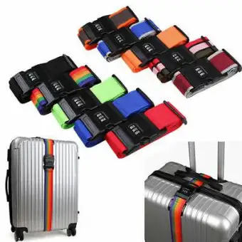 suitcase straps with locks