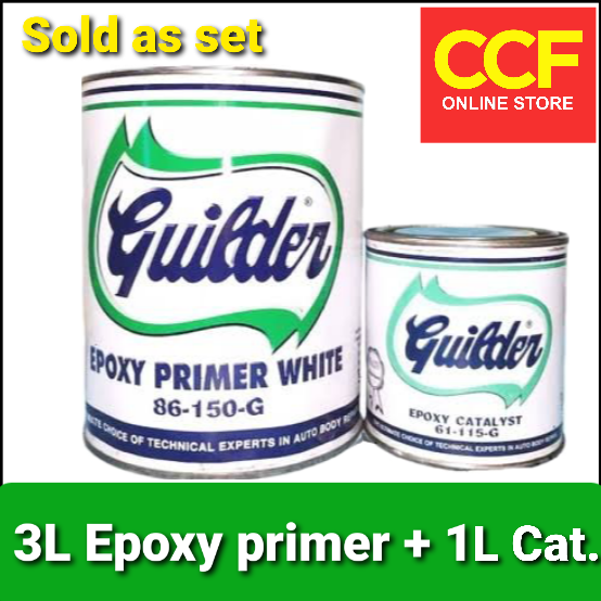 Guilder Epoxy Primer Gray Red oxide Black White 3L with Epoxy Catalyst