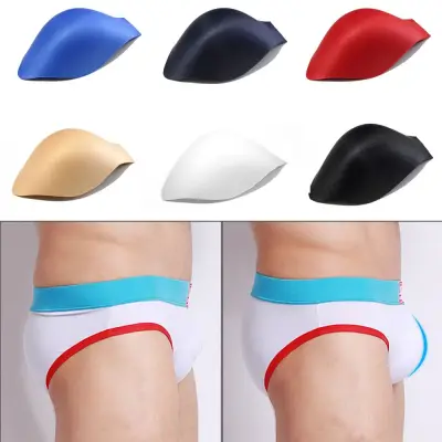 BK6H 6 Colors Sexy Soft Men Jockstraps Bulge Pad Underwear Sponge Pouch Swimwear Enhancer Cup