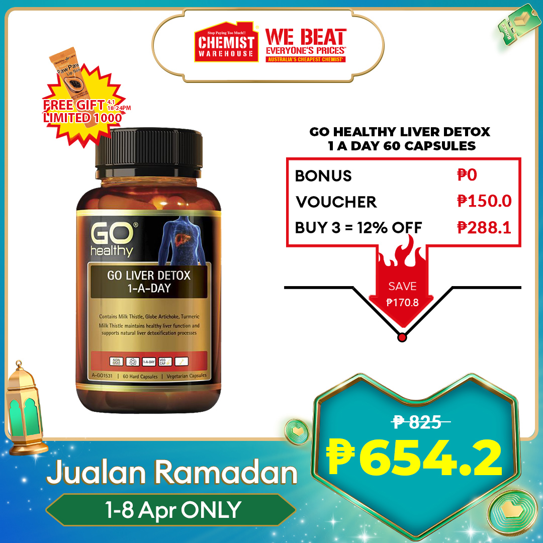 Go Healthy Liver Detox 1 A Day 60 Capsules Support Liver Health And