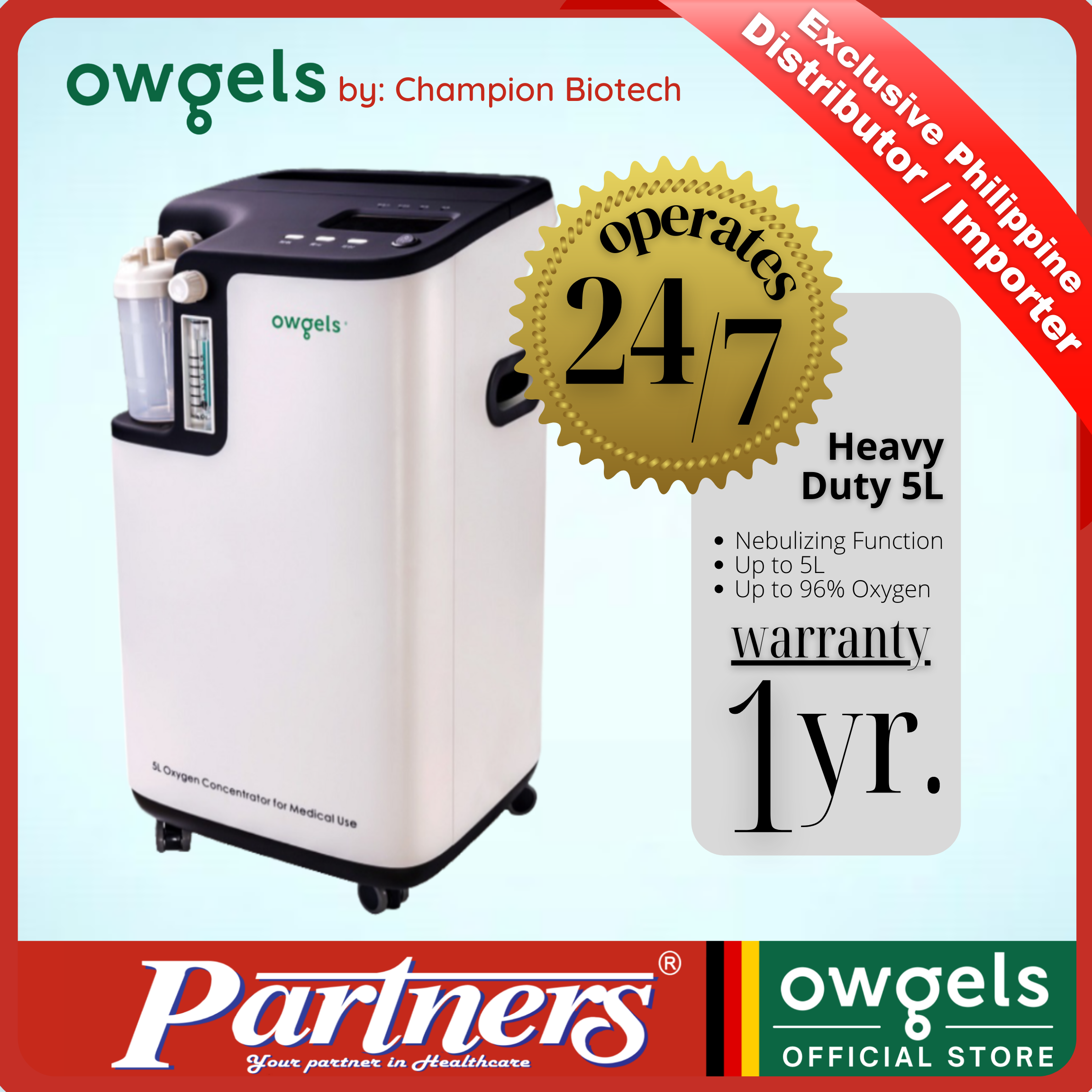Concentrator owgels oxygen 10 Liter