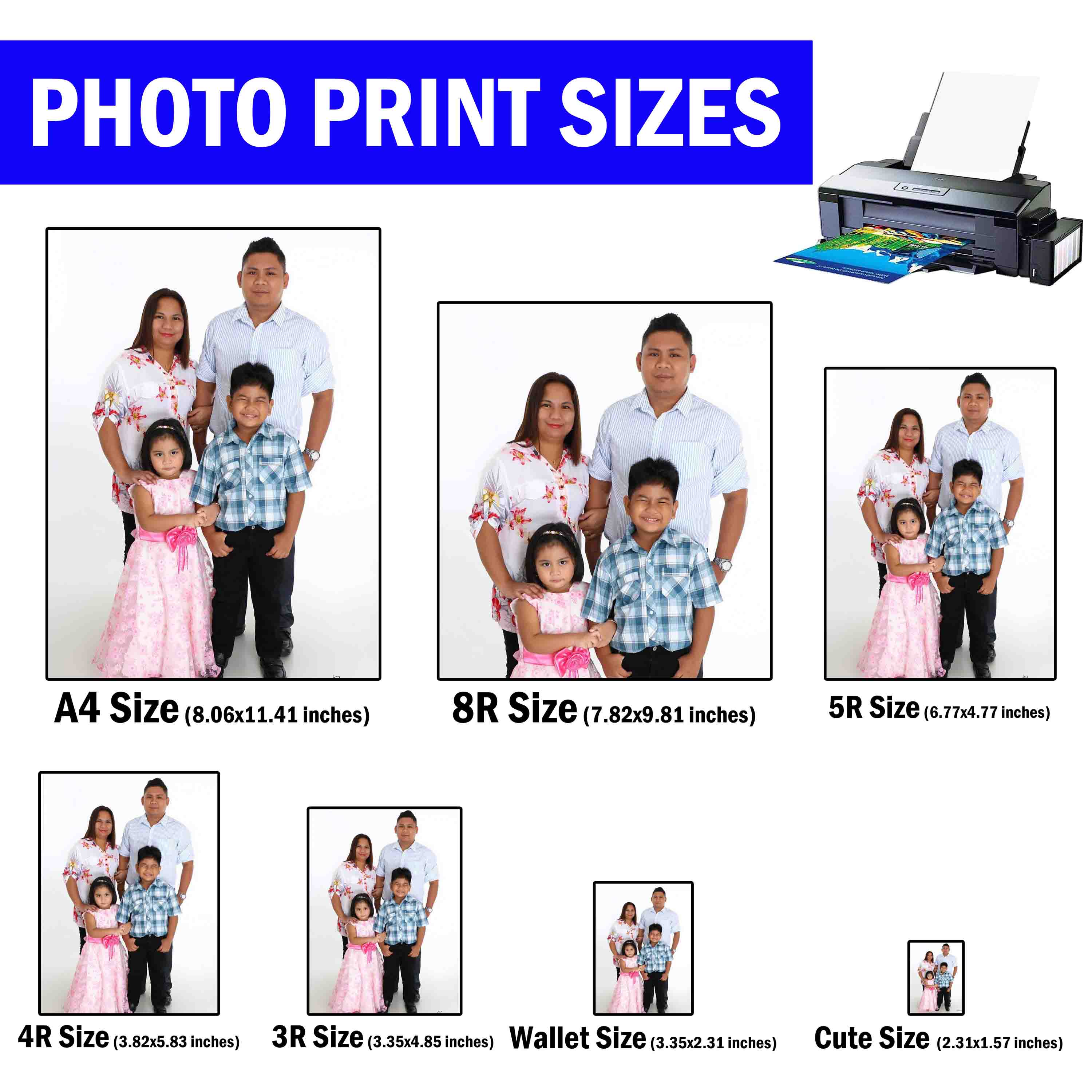 PHOTO PRINTING (Cute size, Wallet size, 3R, 4R, 5R, 8R and A4 size ...