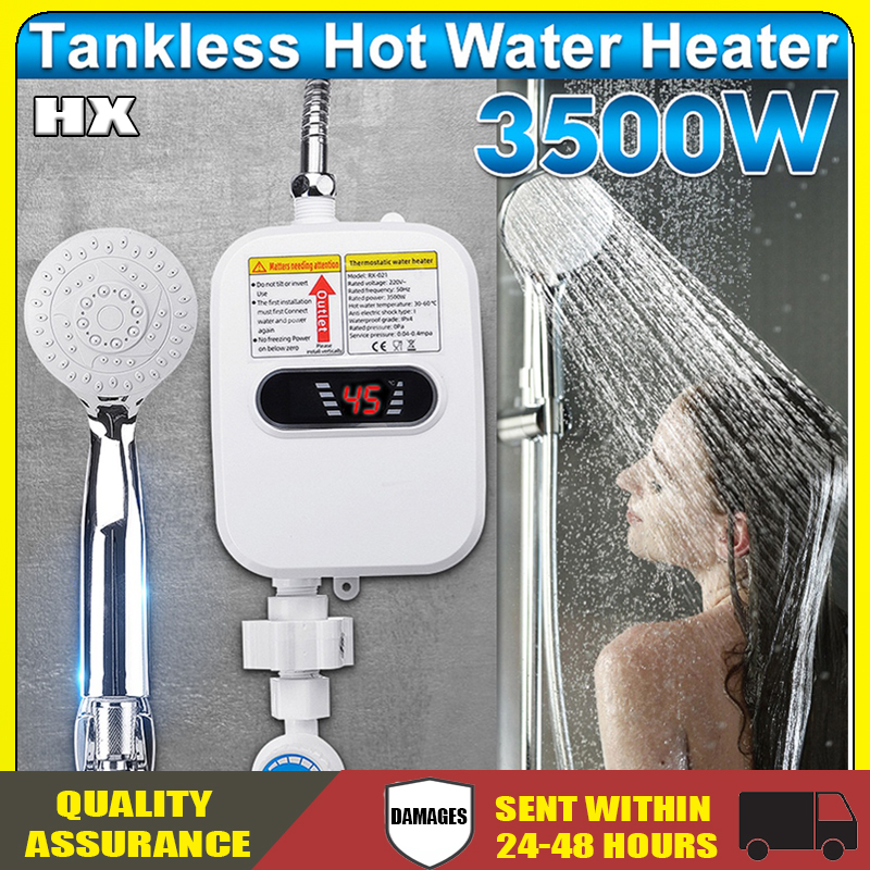 3500W 220V water heater, instant electric water heater in bathroom