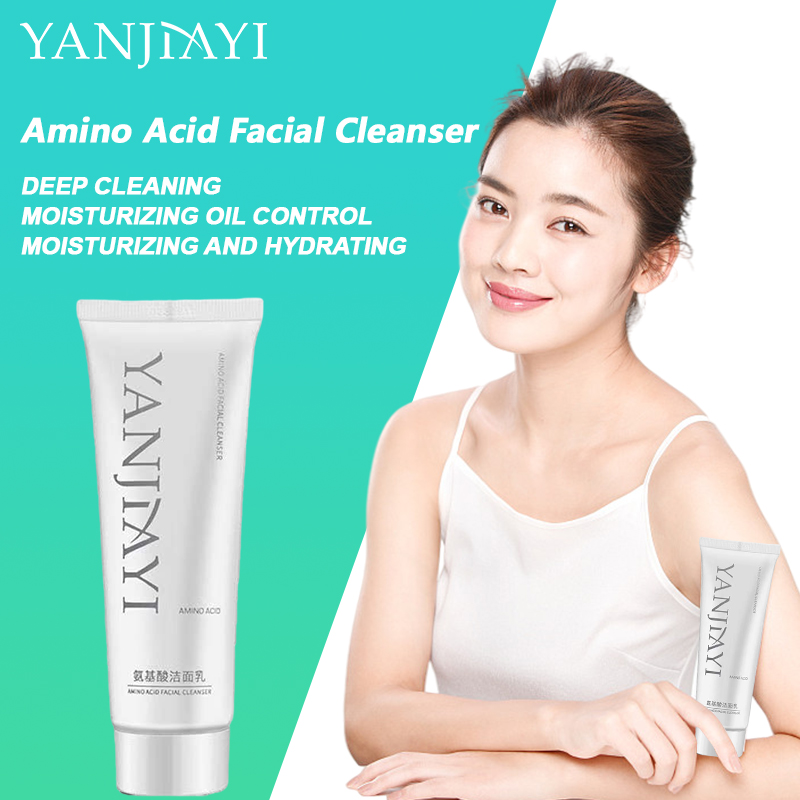 【official Original】yanjiayi Amino Acid Facial Wash Clean Makeup Remover Moisturizing Mild Non