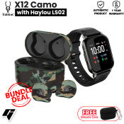 Sabbat X12 Ultra Camo TWS Earphones + Haylou LS02 Smartwatch