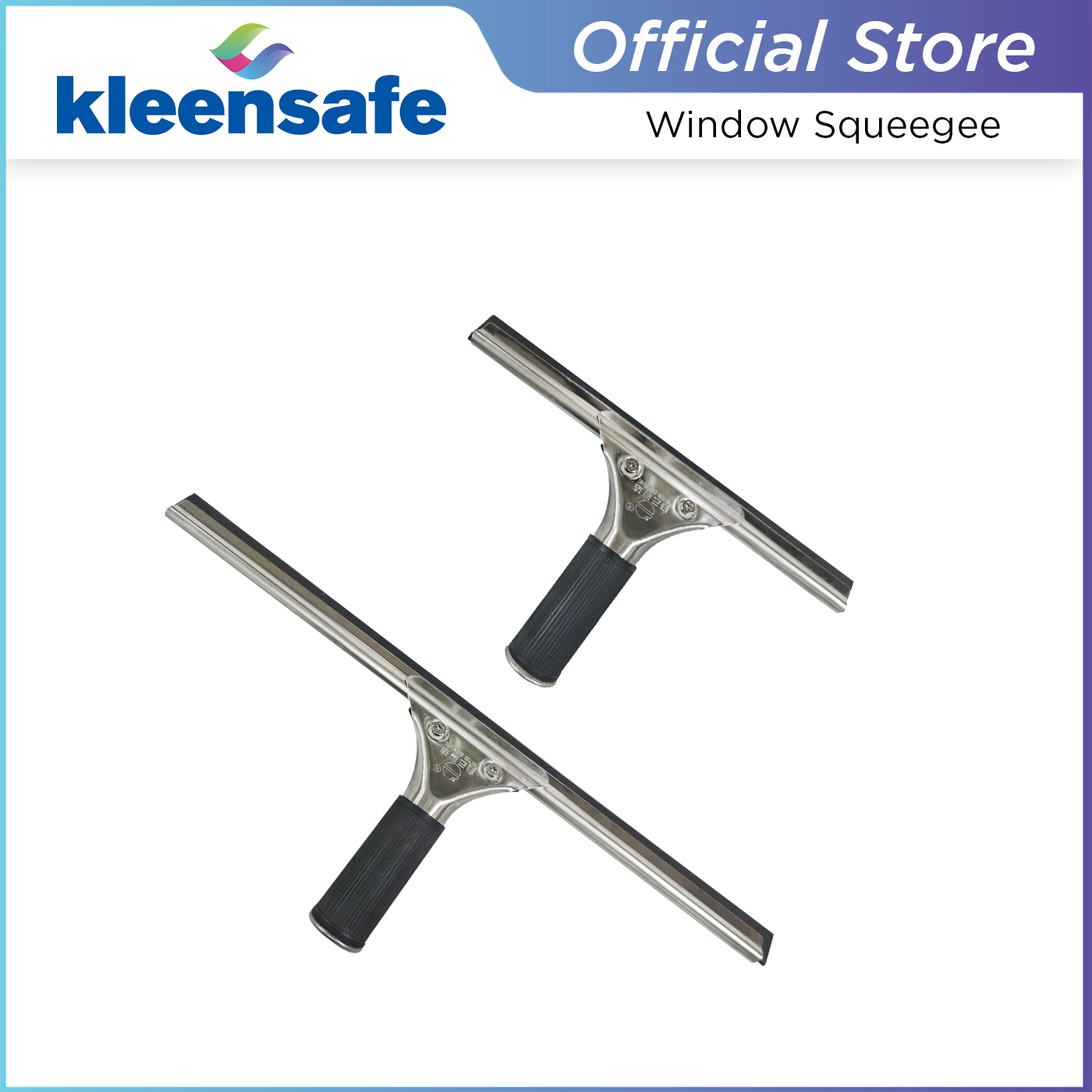 Kleensafe Window Squeegee Smudge Free Streak Free Stainless Handle With