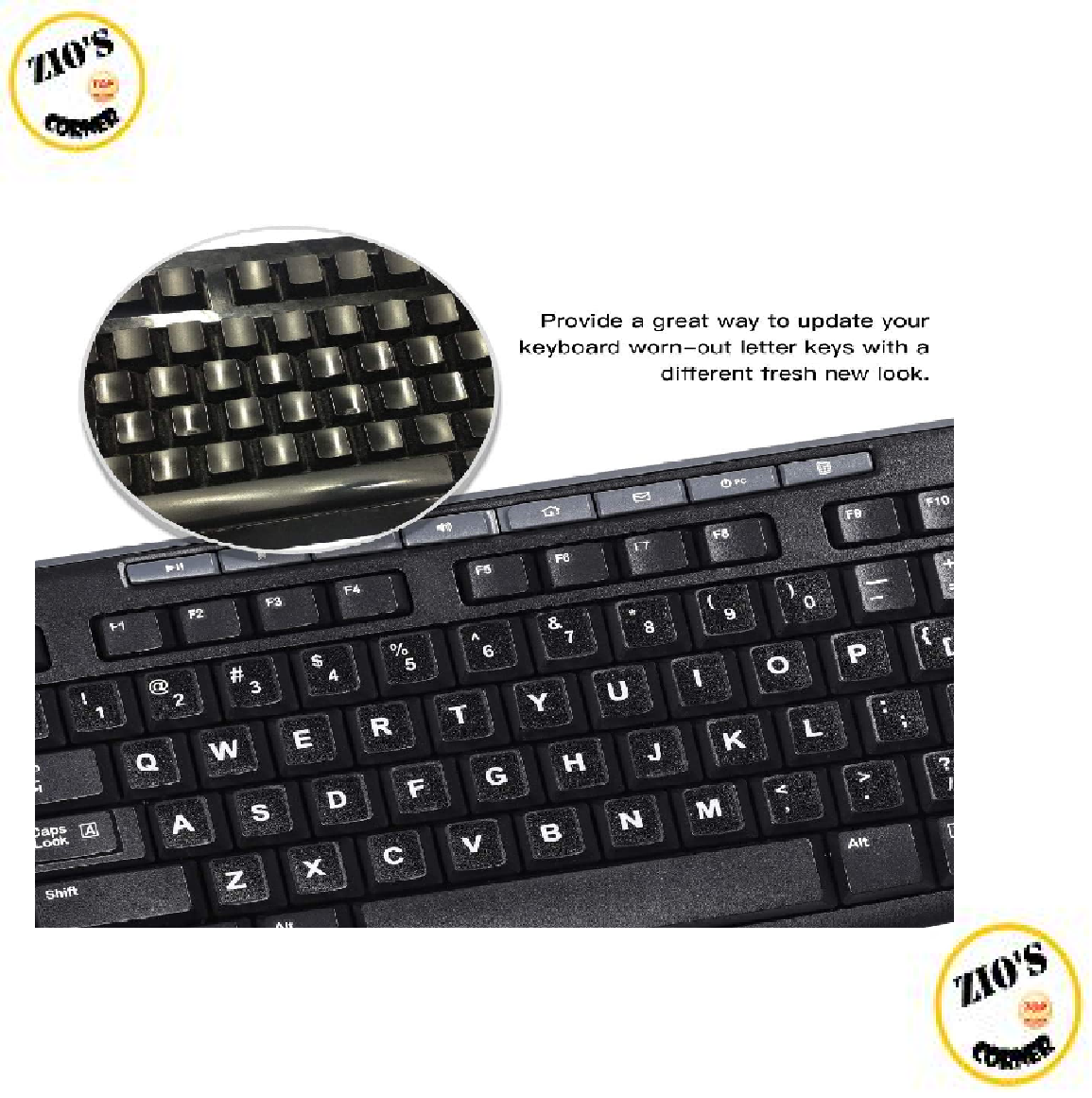 Universal English Keyboard Stickers, Computer Keyboard Stickers Black