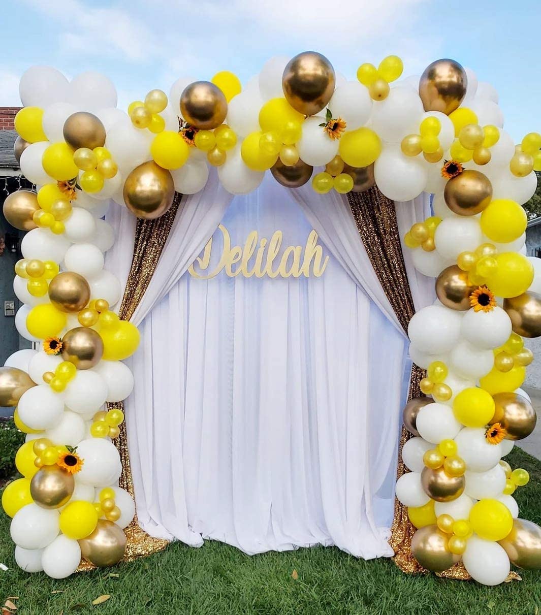 Kiena Yellow Balloons,116 Pieces Balloon Garland Arch Kit, Yellow ...