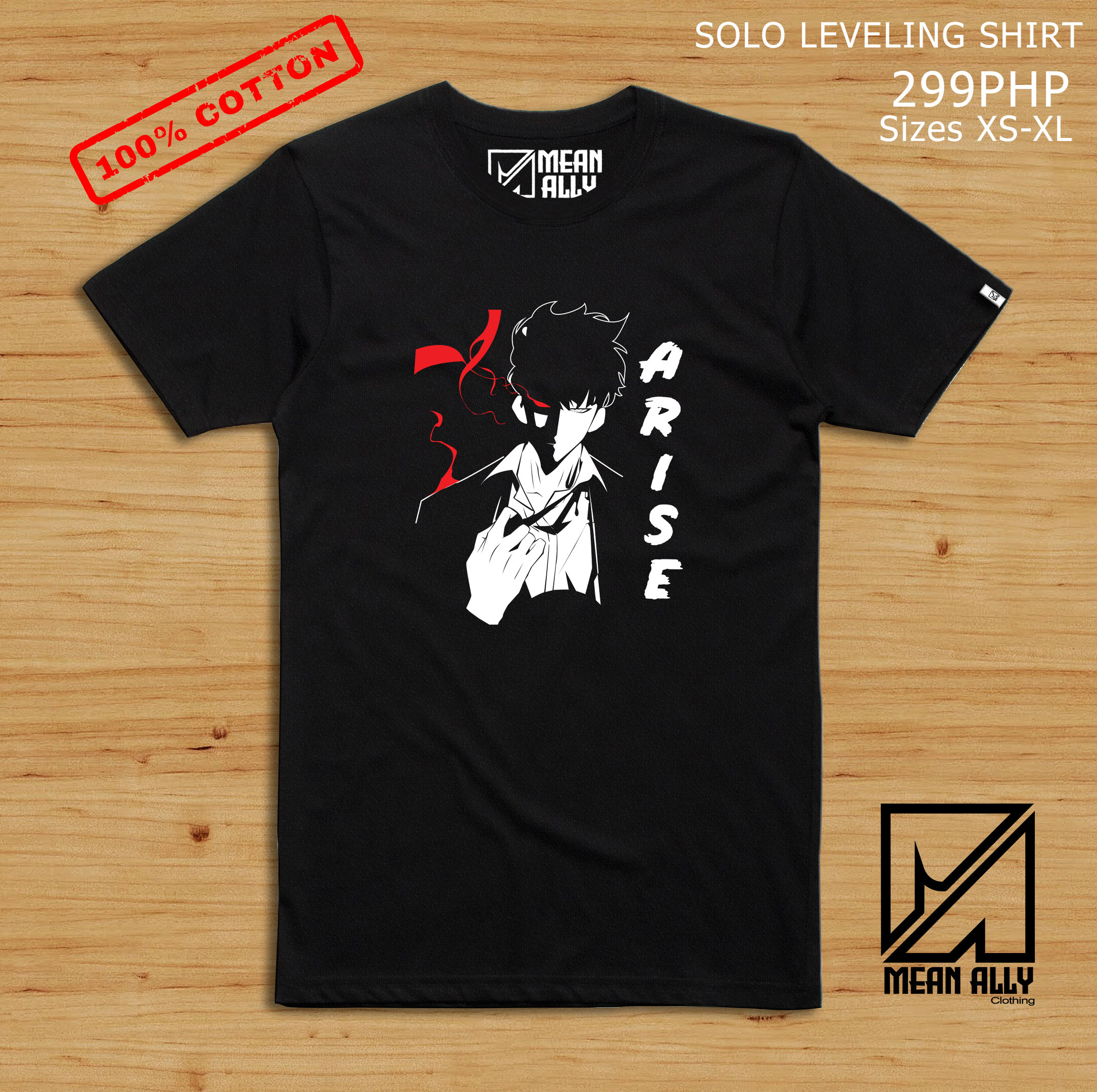 Solo Leveling Shirt Black Mean Ally Clothing Lazada PH
