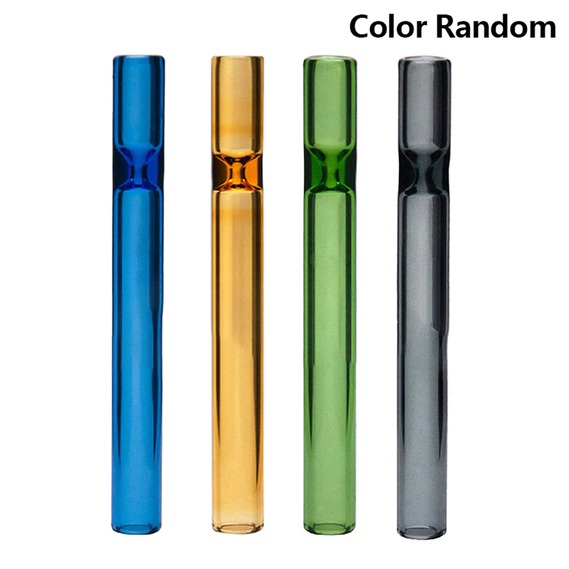 Miankeji Reusable Clear Glass Tube Drinking Straws Multicolor Glass Tube Water Straw