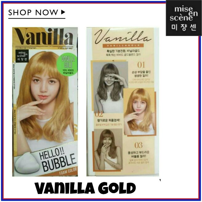 Mise en scene hello bubble hair dye (Vanilla Gold) Lazada PH