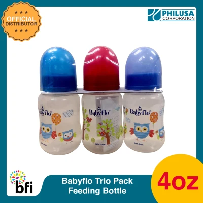 Babyflo 3-pack Baby Feeding Bottle 4oz