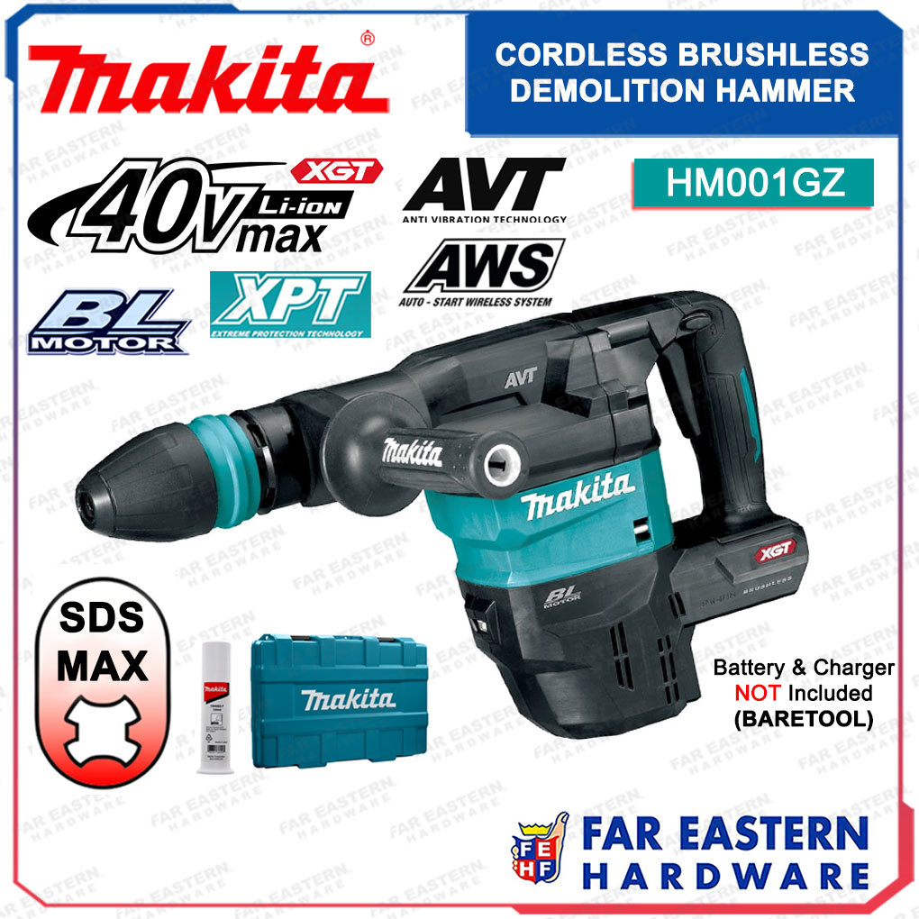 MAKITA Cordless Brushless Demolition Hammer 40V w/ Case Jackhammer