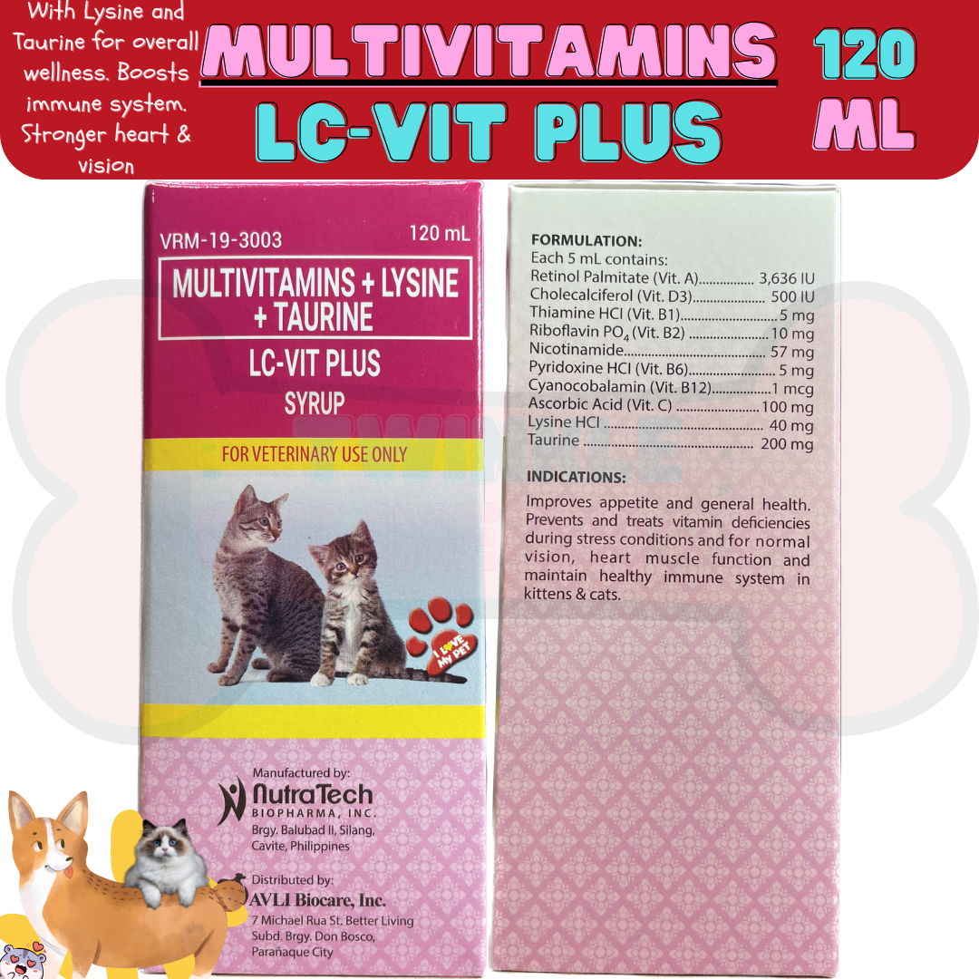 LC Vit Plus Multivitamins, Lysine and Taurine for Kittens and Adult