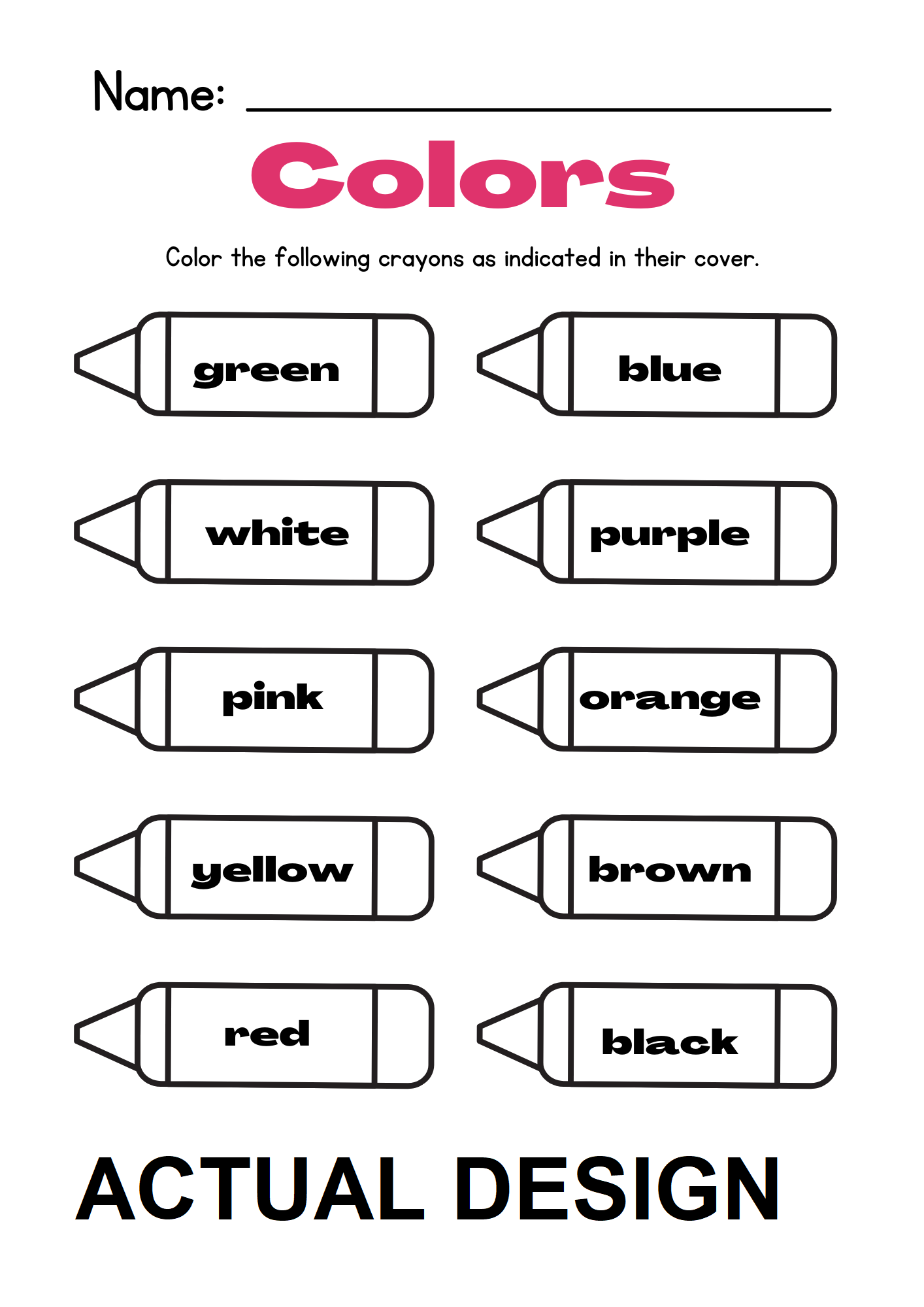 Educational learning materials for kids Laminated A4 Size Chart COLORS ...