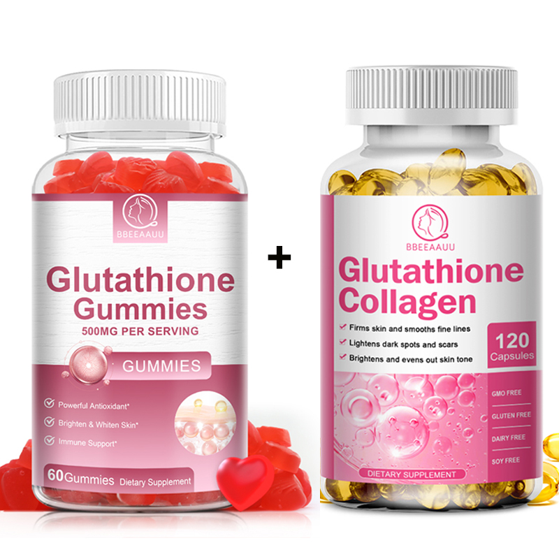 Bbeeaauu Whitening Glutathione Collagen Gummies with Vitamin E for  Bightening Skin Anti Aging Anti Oxidant Promotes Smooth Skin Beauty  Supplements