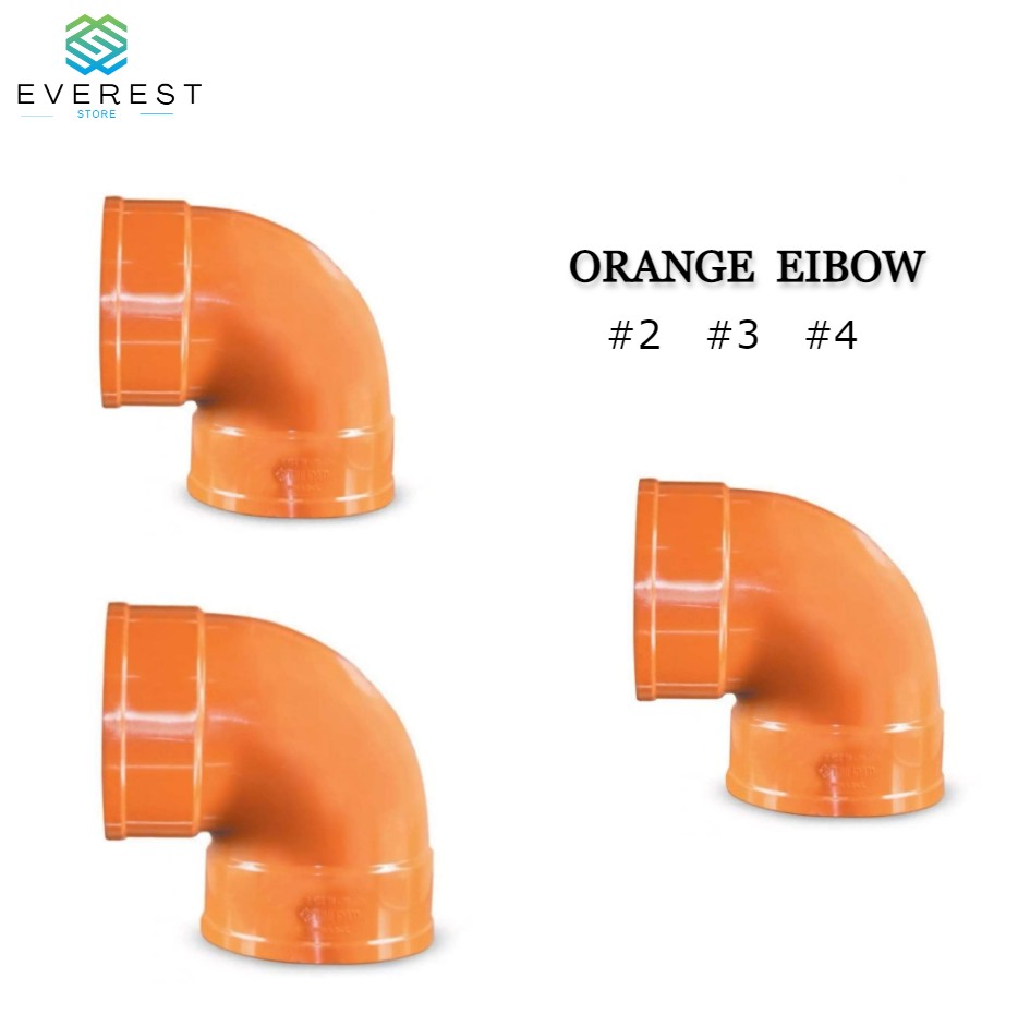 Pvc Orange Fittings Sanitary EIbow 2, 3 , 4 (1/8- 45°,1/4-90°) | Lazada PH