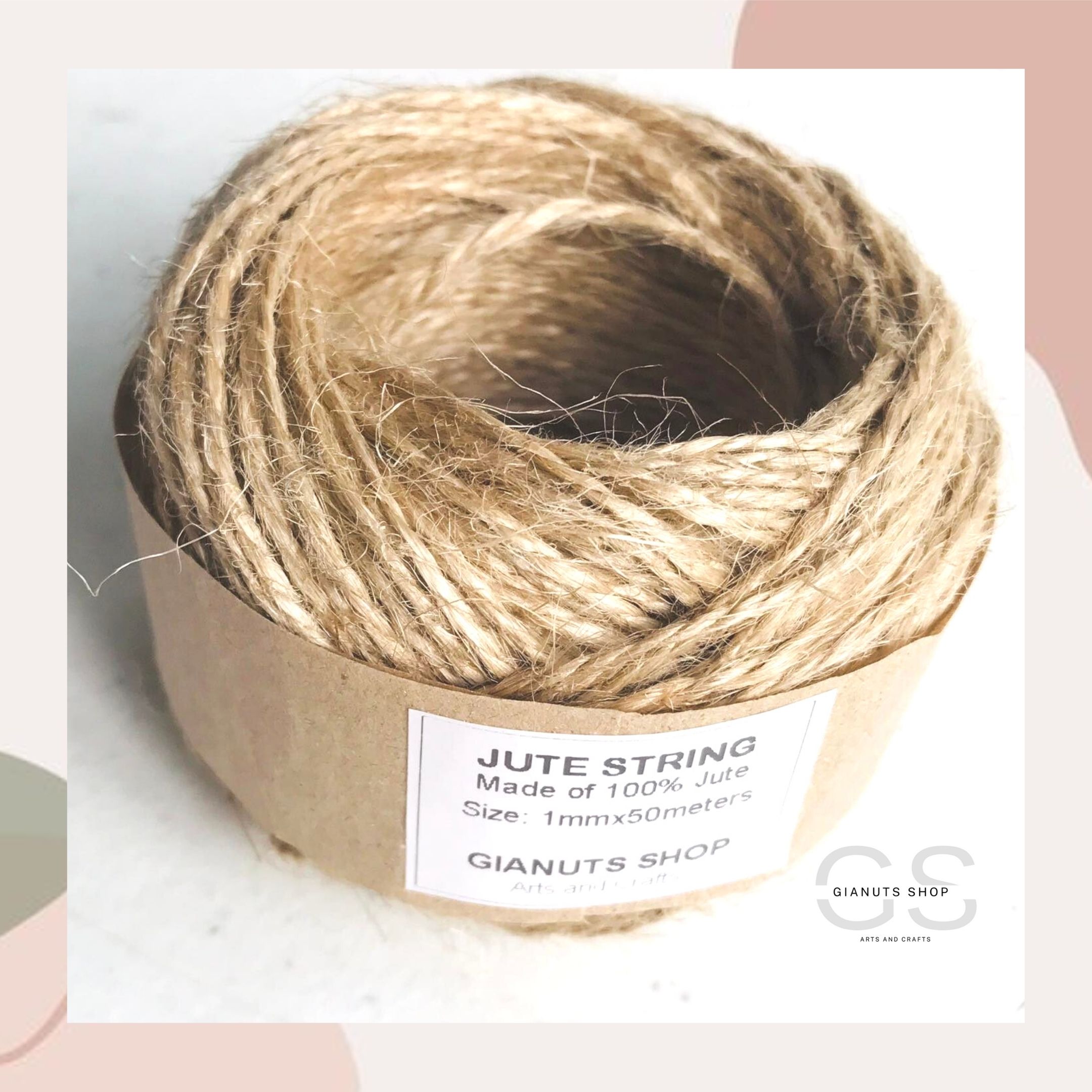 600 Yards of Jute Rope, Eco-friendly Decorative Yarn for Packaging, String  for Crafts, Natural Rustic Thread Cord 550 Meters 