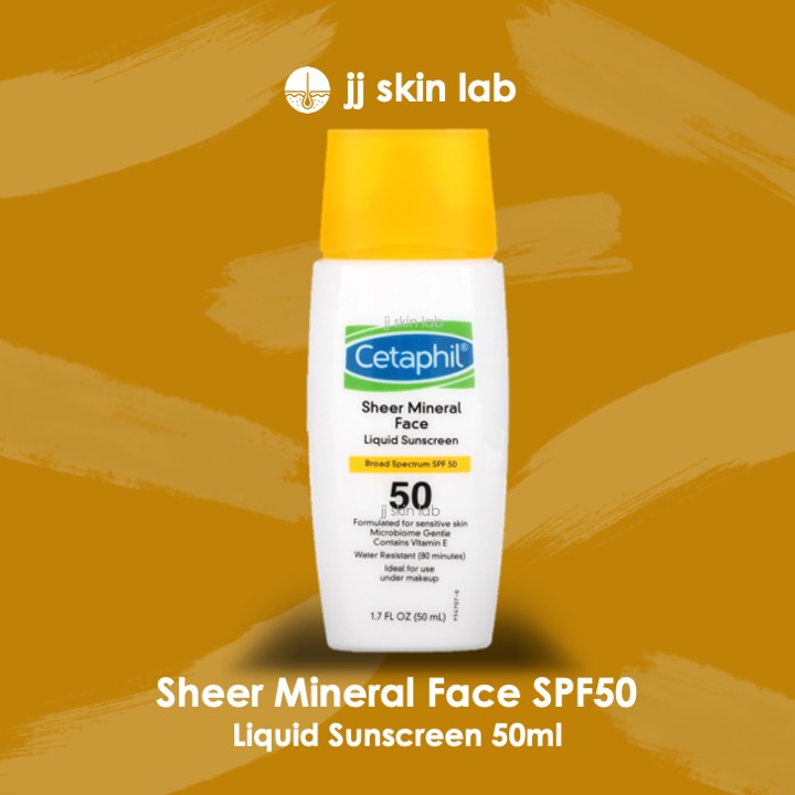 Cetaphil Sheer Mineral Sunscreen Face Liquid Sunscreen Sunscreen