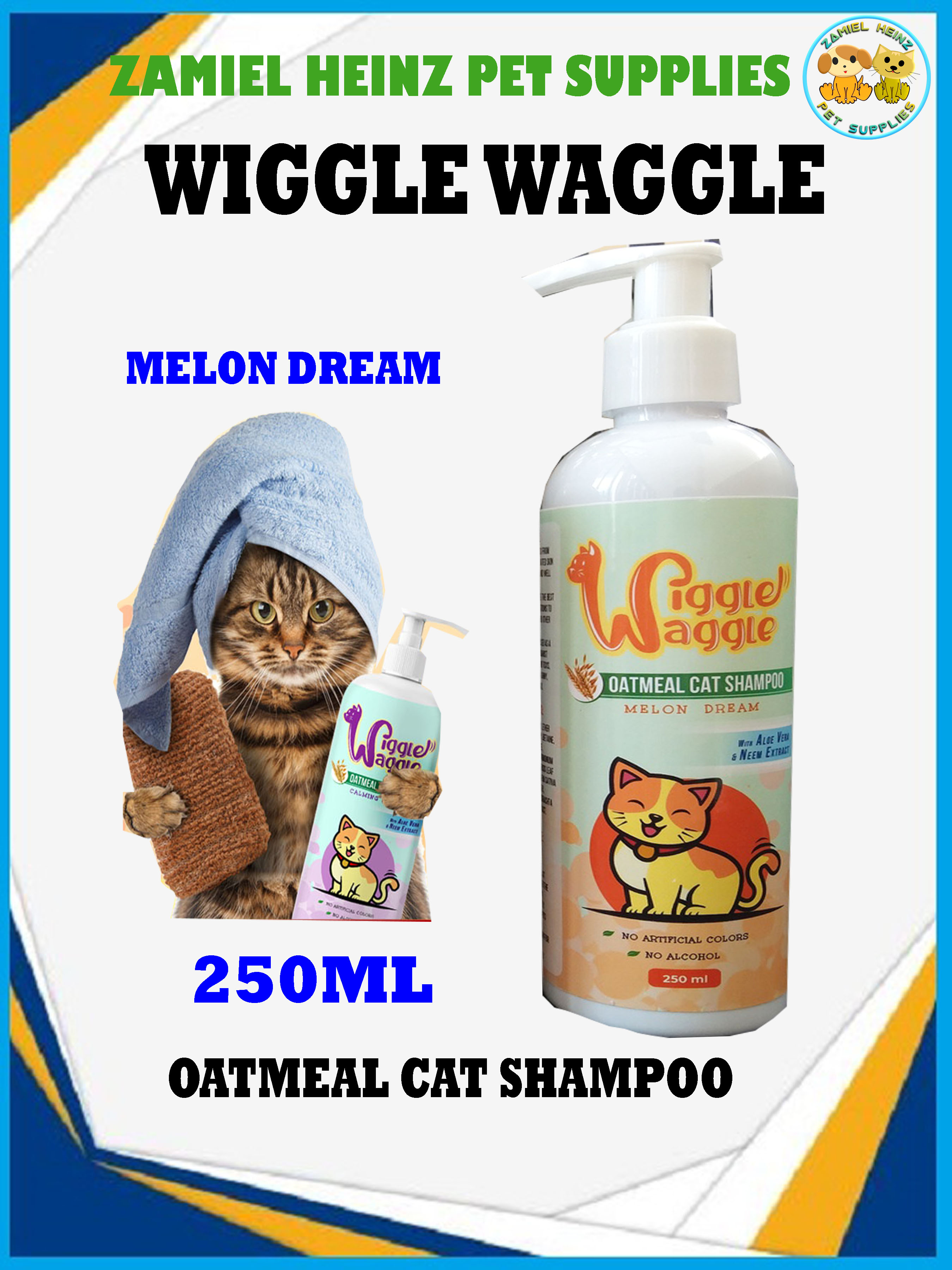 WIGGLE WAGGLE (Oatmeal Cat Shampoo) MELON DREAM 250ml Lazada PH