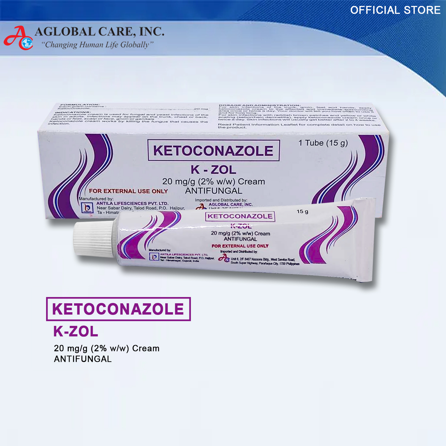 Ketoconazole K Zol 20mgg 2 Ww Cream Antifungal 15g Best For Anti Fungal And Anti 