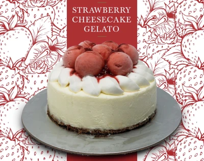 Strawberry Cheesecake Gelato- 7 Inch Premium Cake