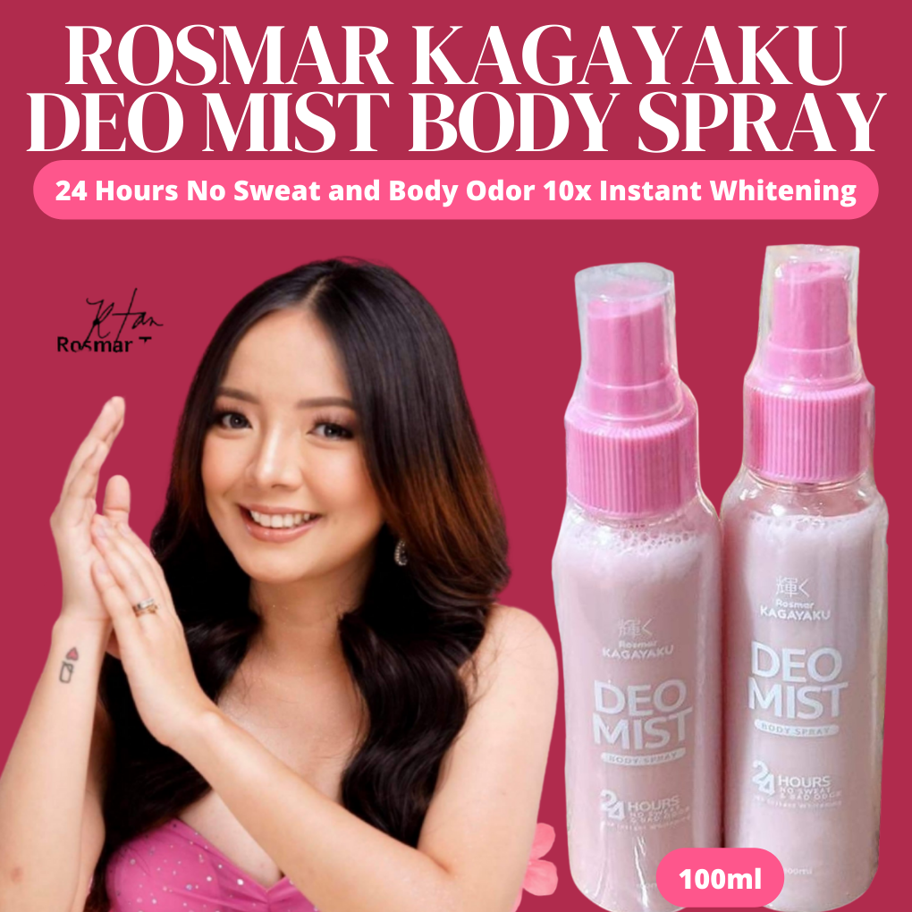 ROSMAR KAGAYAKU DEO MIST BODY SPRAY 100ML 24HOURS NO SWEAT AND BODY ODOR 10X SKIN WHITENING