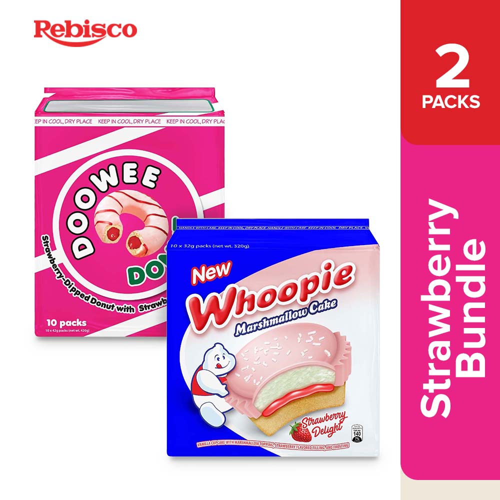 Strawberry Bundle Doowee Donut Strawberry + Whoopie Marshmallow Cake
