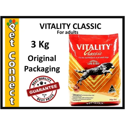 VITALITY Classic 3Kg ORIGINAL PACKAGING Dog Food for ADULT Small Bites