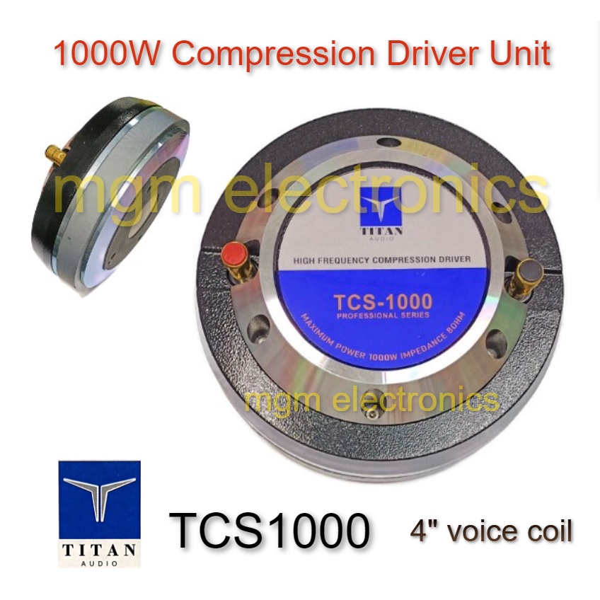 Compression Driver Unit Titanium TCS1000 Titan Audio Tweeter 1000