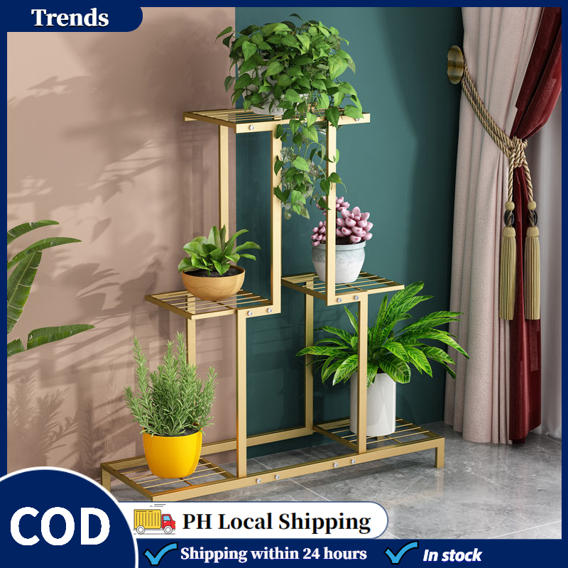 3layer metal plant stand display indoor outdoor potted garden plant
