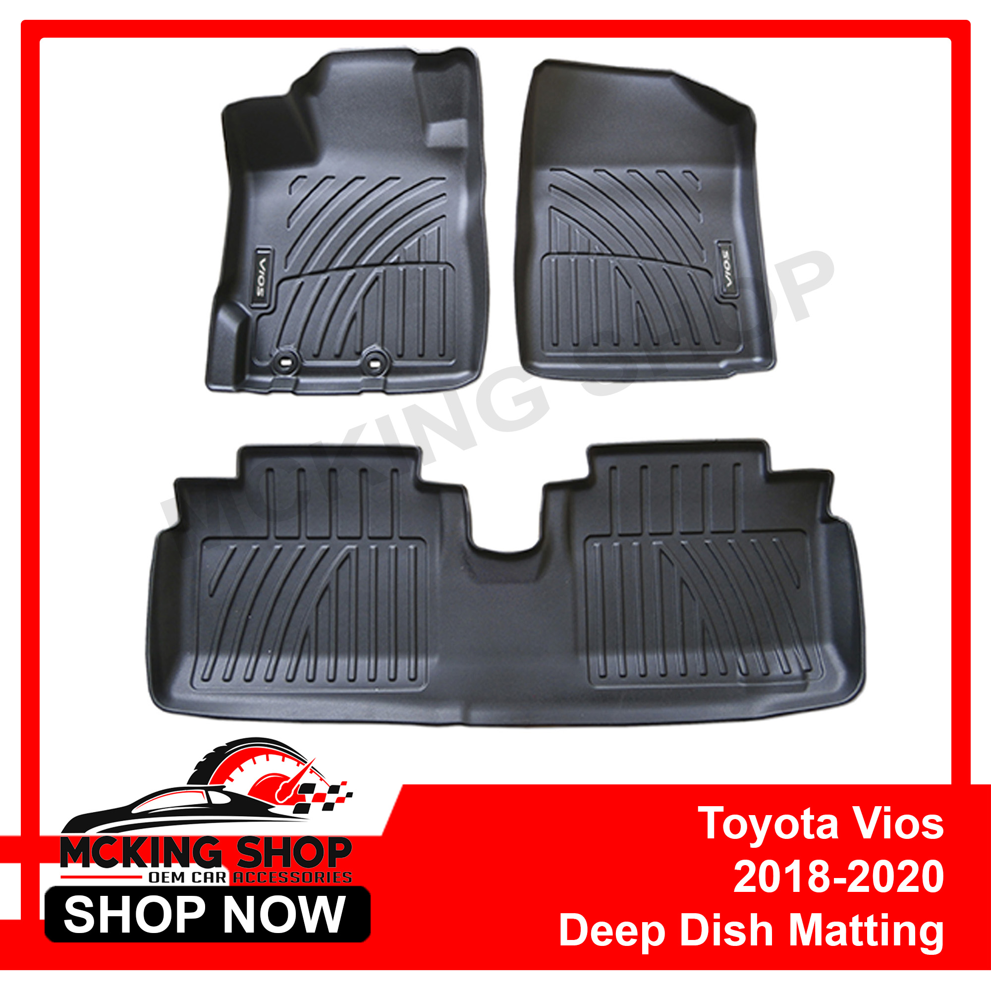 Toyota Vios 2018-2020 Gen 4 Deep Dish Matting | Lazada PH