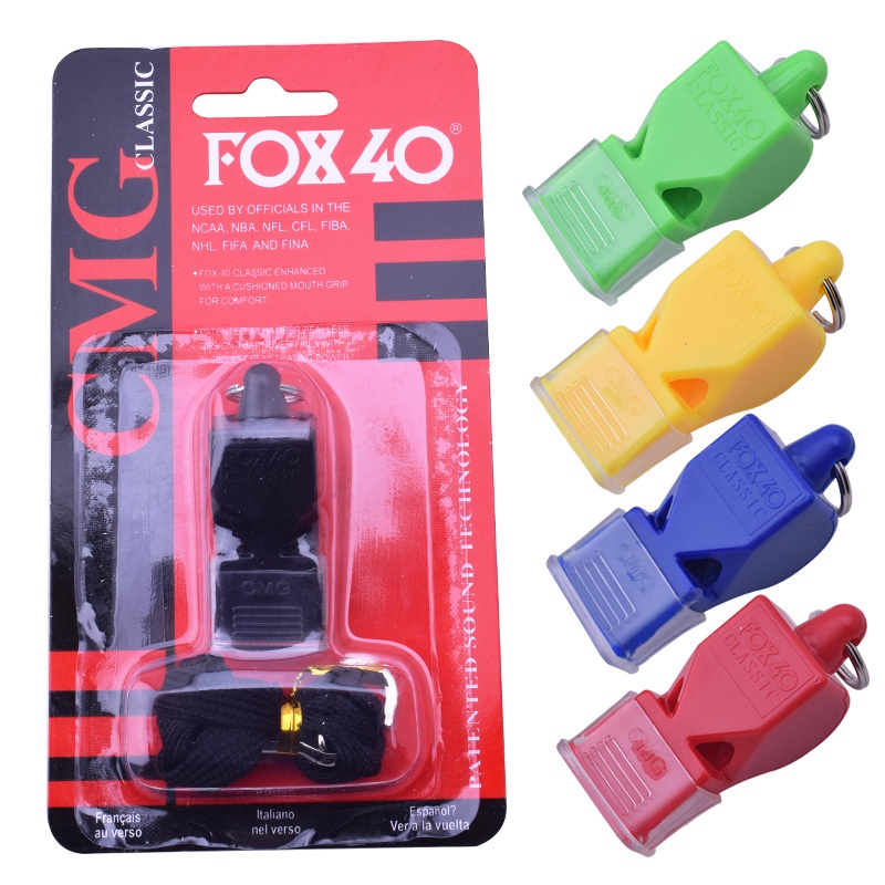 FOX 40 SOCCER, FOOTBALL, BASKETBALL, HOCKEY REFEREE WHISTLE ASST. COLOR