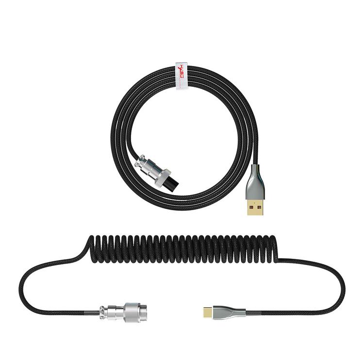 Coiled Keyboard Cable Flexible Coiled Design USB C Cable Keyboard