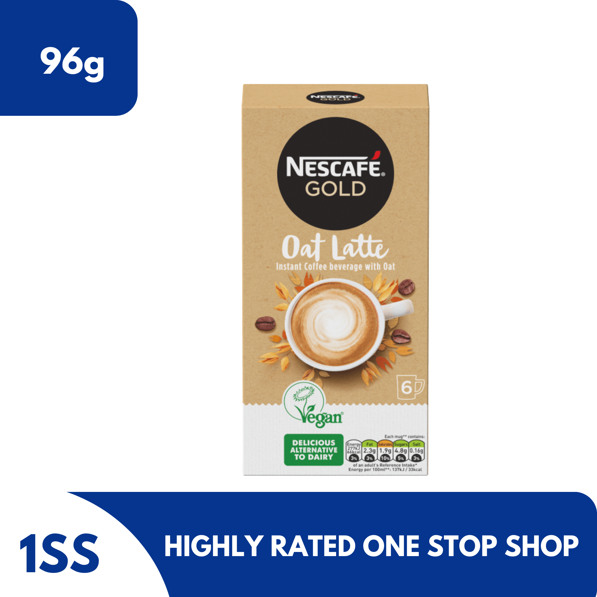 Nescafe Gold Oat Latte Instant Coffee, 96g Lazada PH