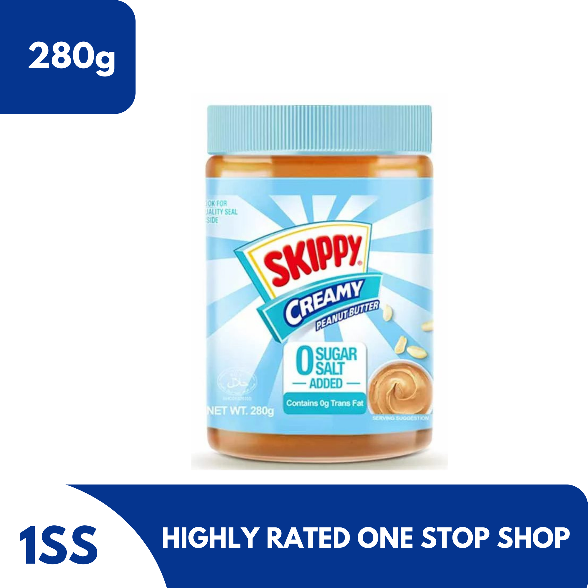 Skippy Creamy Peanut Butter Zero Sugar Zero Salt, 280g Lazada PH