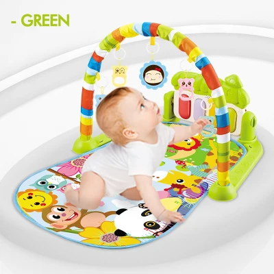 Baby Pedal Piano Fitness Frame With Music 0-1 Year Old Early Education Toy Crawling Blanket